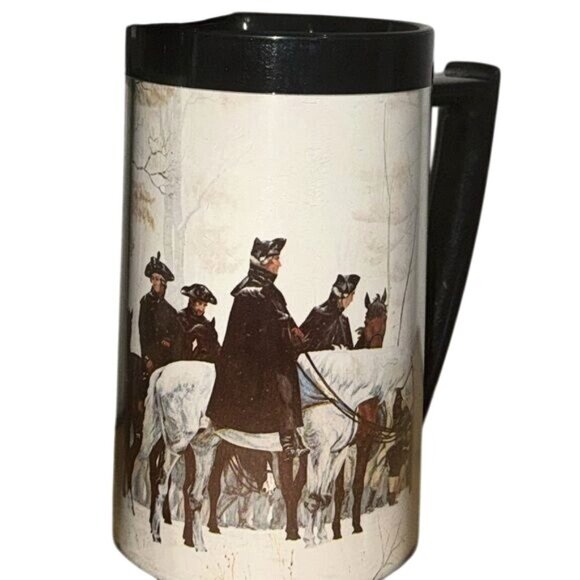 Set Of 5 Thermo-Serv Vintage Revolutionary War Scene Mugs - Picture 2 of 7